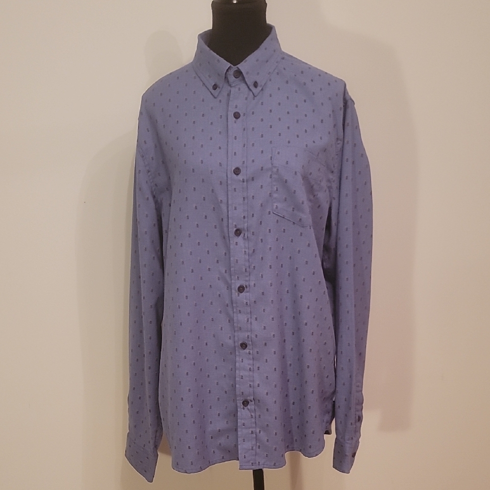 Ben Sherman Blue Casual Button Down Shirt Relaxed Fit
